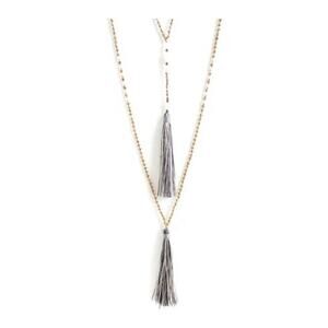 Zacasha Crystal Tassel Necklace Set